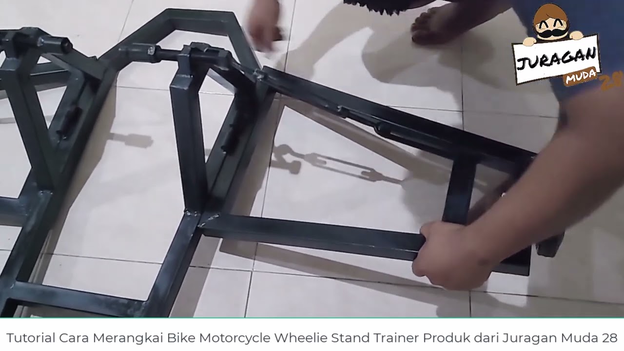 Tutorial Cara Merangkai Bike Motorcycle Wheelie Stand Trainer Produk dari Juragan Muda 28