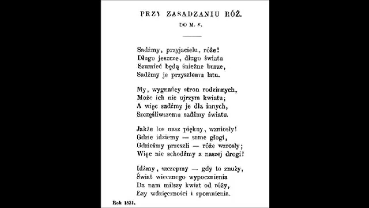 S. Goszczyński, Przy zasadzaniu róż - wyk. Piotr Szczepanik