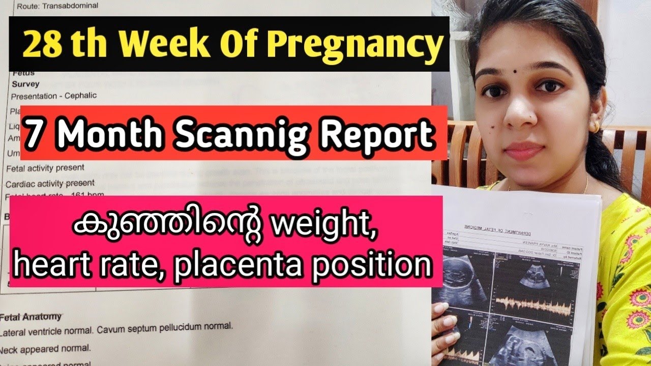 28 ആം ആഴ്ചയിലെ എന്റെ സ്കാനിങ് റിപ്പോർട്ട്‌ /28 th week of pregnancy /7 month of pregnancy
