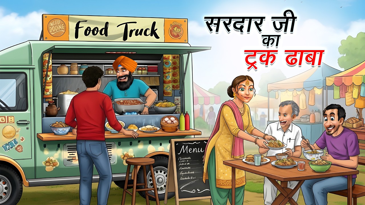 सरदार जी का ट्रक ढाबा | SARDAR JI KA TRUCK DHABA | HINDI KAHANIYA | CARTOON STORY | HINDI STORIES