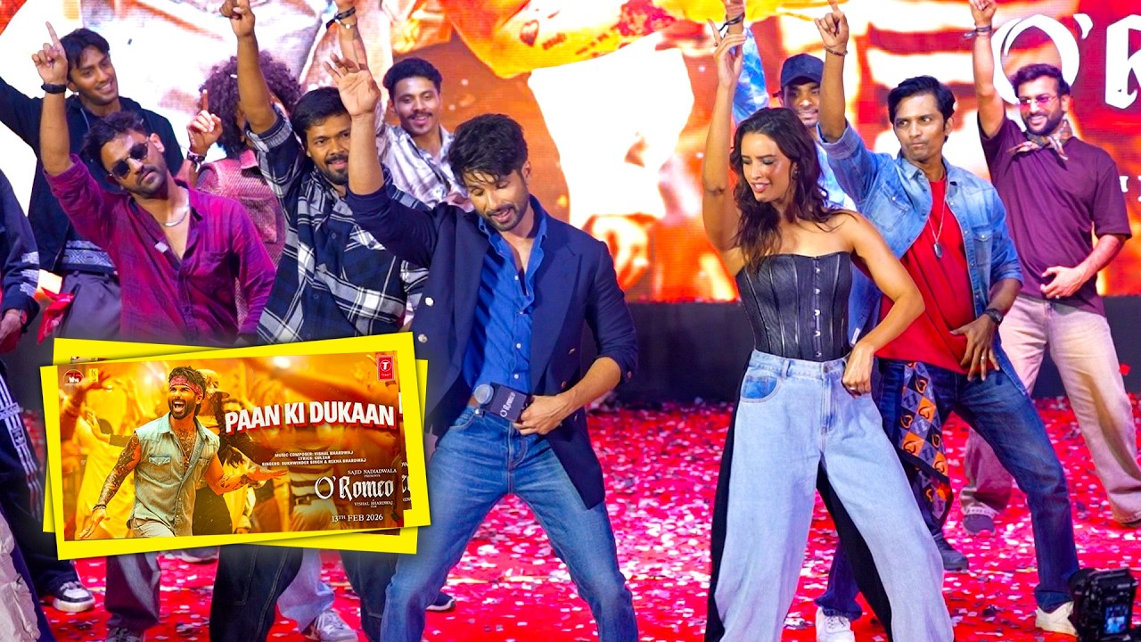 O'Romeo Paan Ki Dukaan Song Launch Shahid Kapoor & Tripti Dimri
