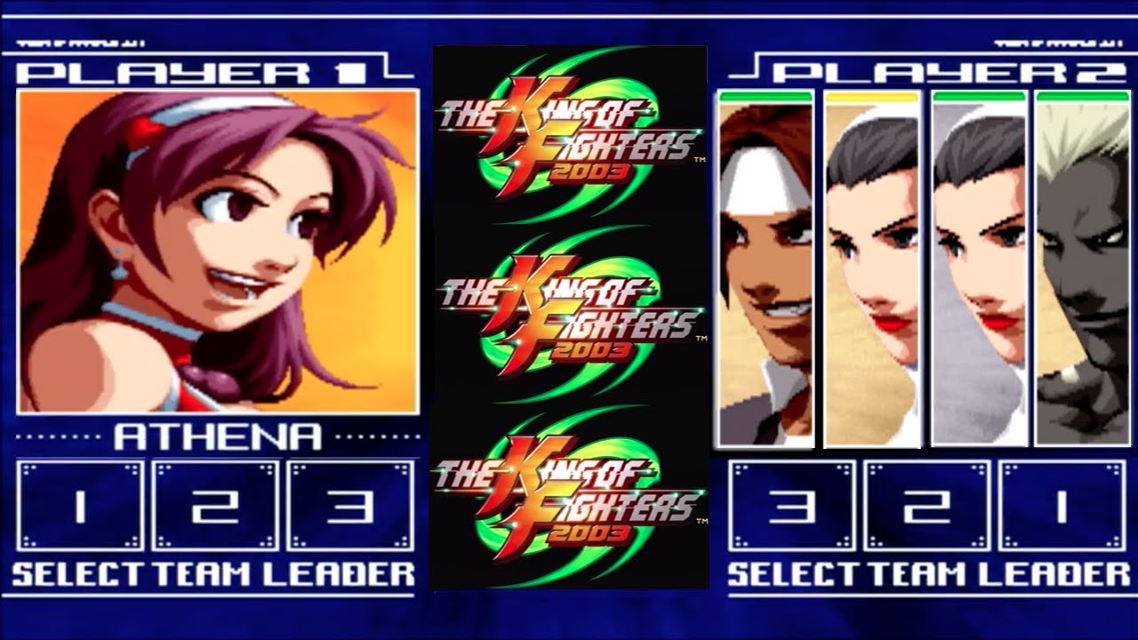 KOF2003『女子高生TEAM(アテナ,雛子,まりん) 』vs 全ボス戦(KUSANAGI+神楽ちづる,マキ+ムカイ)