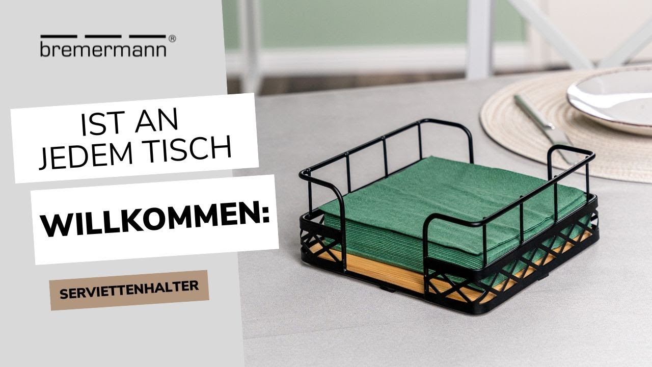 Der perfekte Serviettenhalter f&uuml;r K&uuml;che, Gastronomie und Partys | bremermann