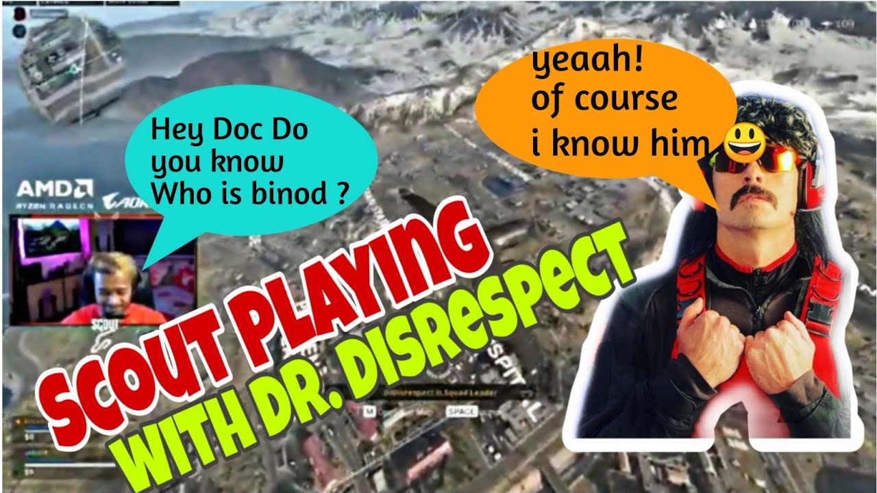 Scout Asking Who is Binod to Dr. disRespect || Scout Playing COD with disRespect full funny gameplay