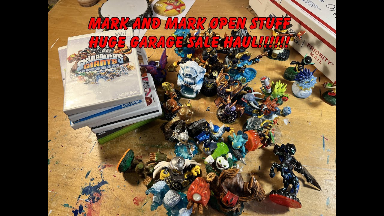 Mark and Mark - Show off their huge garage sale Skylanders and video game score!!!