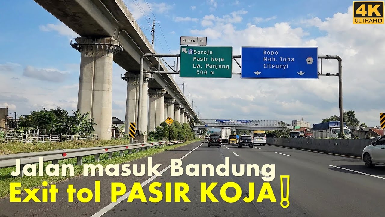 Driving to Bandung City and Exit Tol at Pasir Koja Gate Tol Road❕Padalarang Cileunyi Toll Road