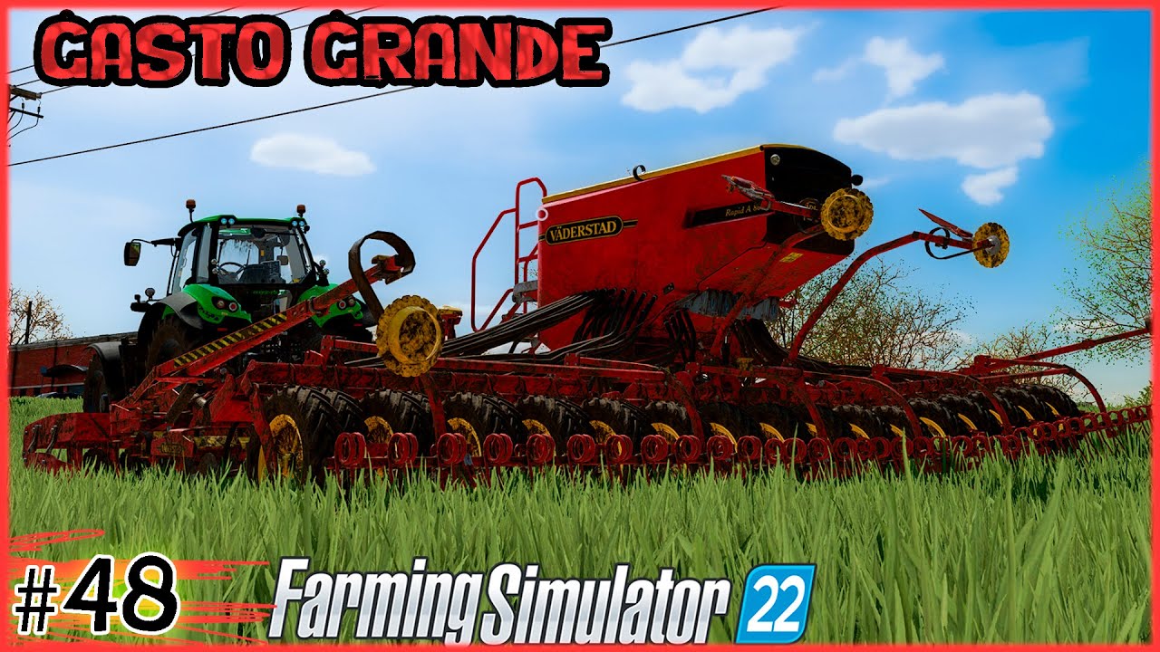 48 - Comprei uma semeadeira pra arrancar capim - Farming Simulator 22