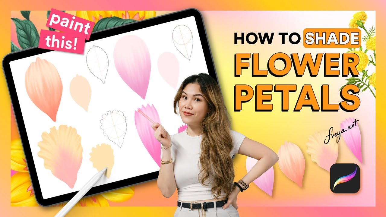 How to Shade Flower Petals: Master Painting Flowers on Procreate 🎨🌸