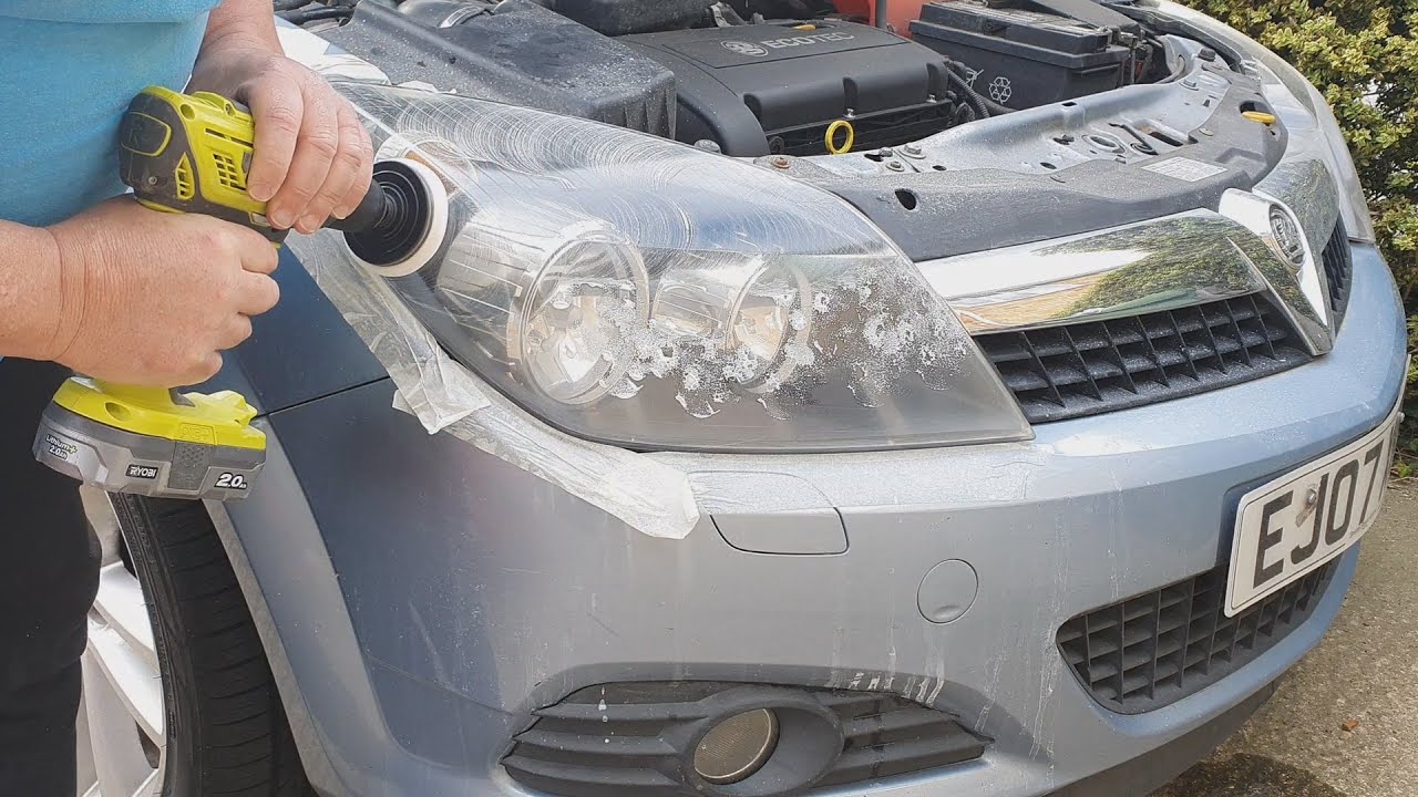 Restoring dull, yellowed car headlights