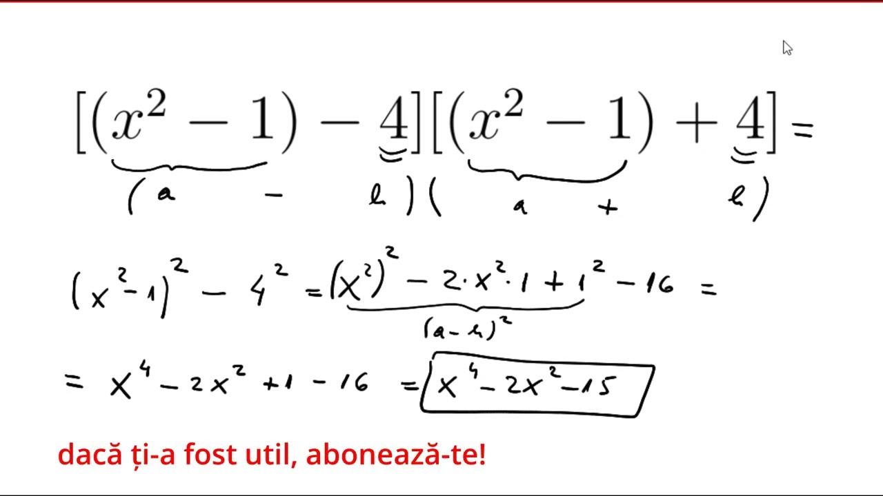 Diferența de pătrate explicată | Exemple rezolvate pas cu pas:trucuri, greșeli frecvente-introducere