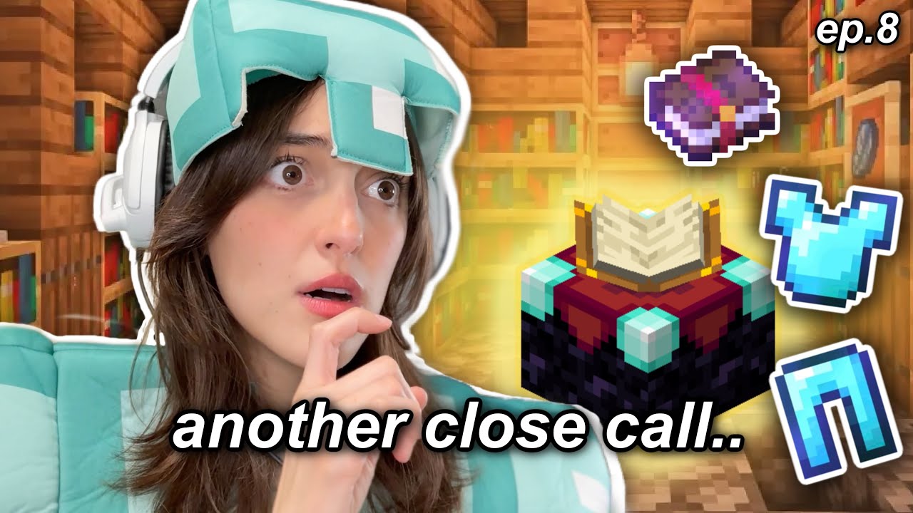 dumb girl almost ends the series (and finally ENCHANTS) in Minecraft HARDCORE