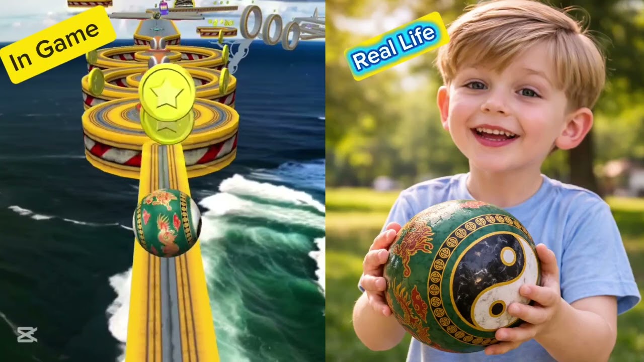 Going Balls 🏉🤣 In Game vs Real Life A little American girl Battle new episod #2 #goingballs 2026