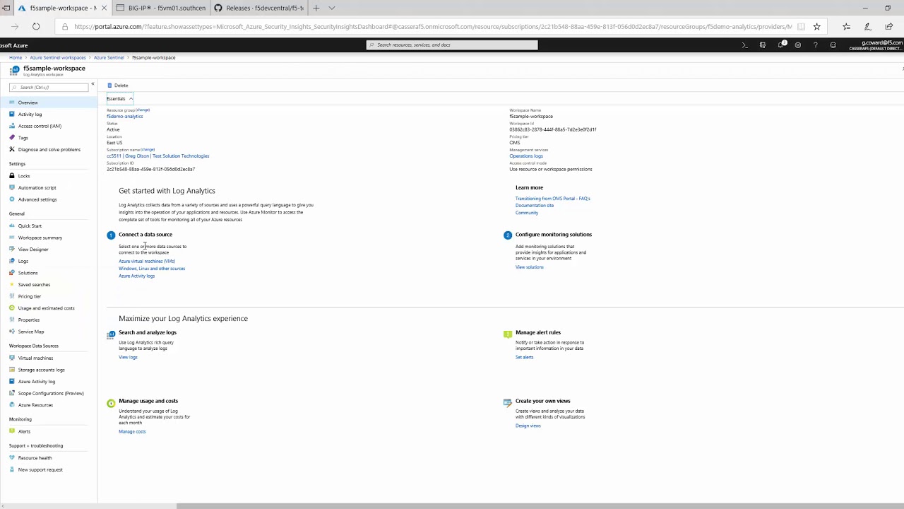 Integrating F5 BIG IP with Azure Sentinel