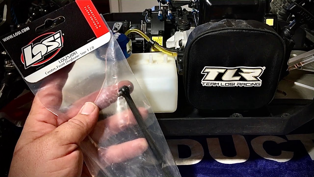 How to install the center, front dog bone ( front drive shaft) on a Losi 5ive T 2.0