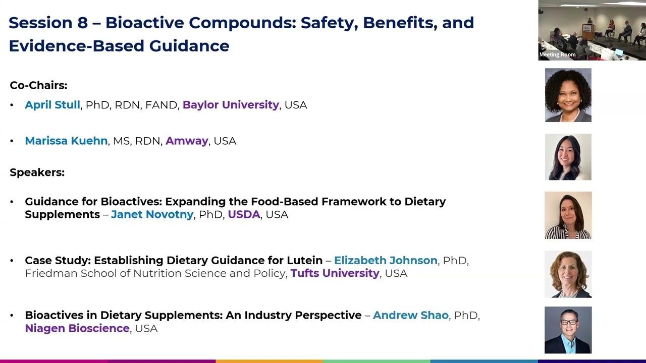 Session 8 – Bioactive Compounds: Safety, Benefits, and Evidence-Based Guidance Panel Discussion
