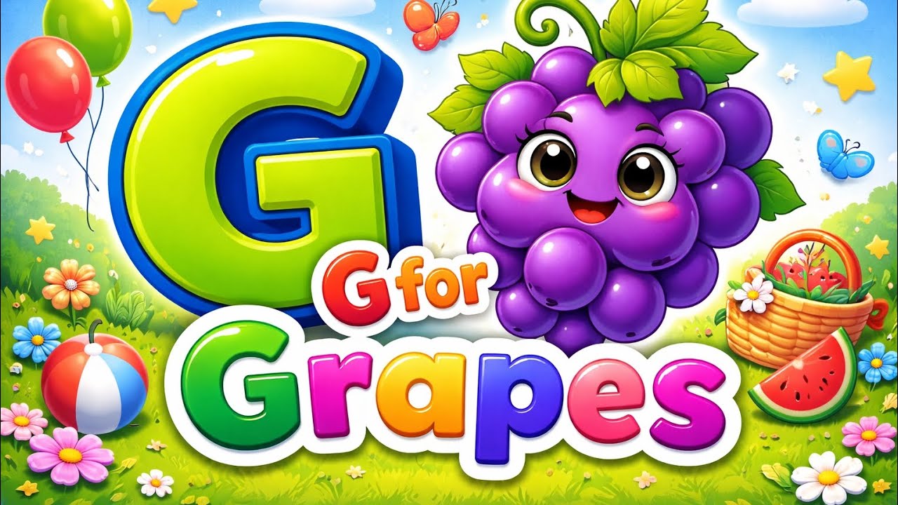 G for Grapes 🍇 | ABCD Learning for Kids | Alphabet G | Kids Educational Video