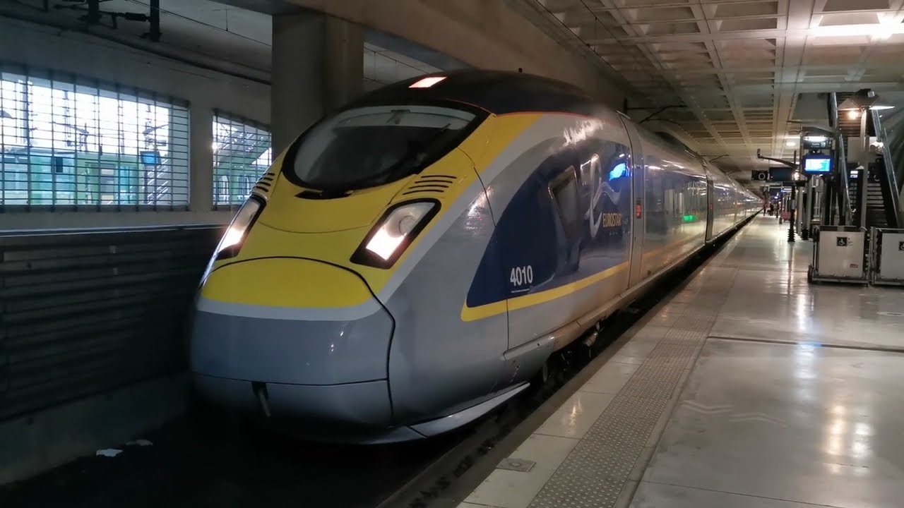 Eurostar e320 4010/4009 departs Lille Europe 14/01/23