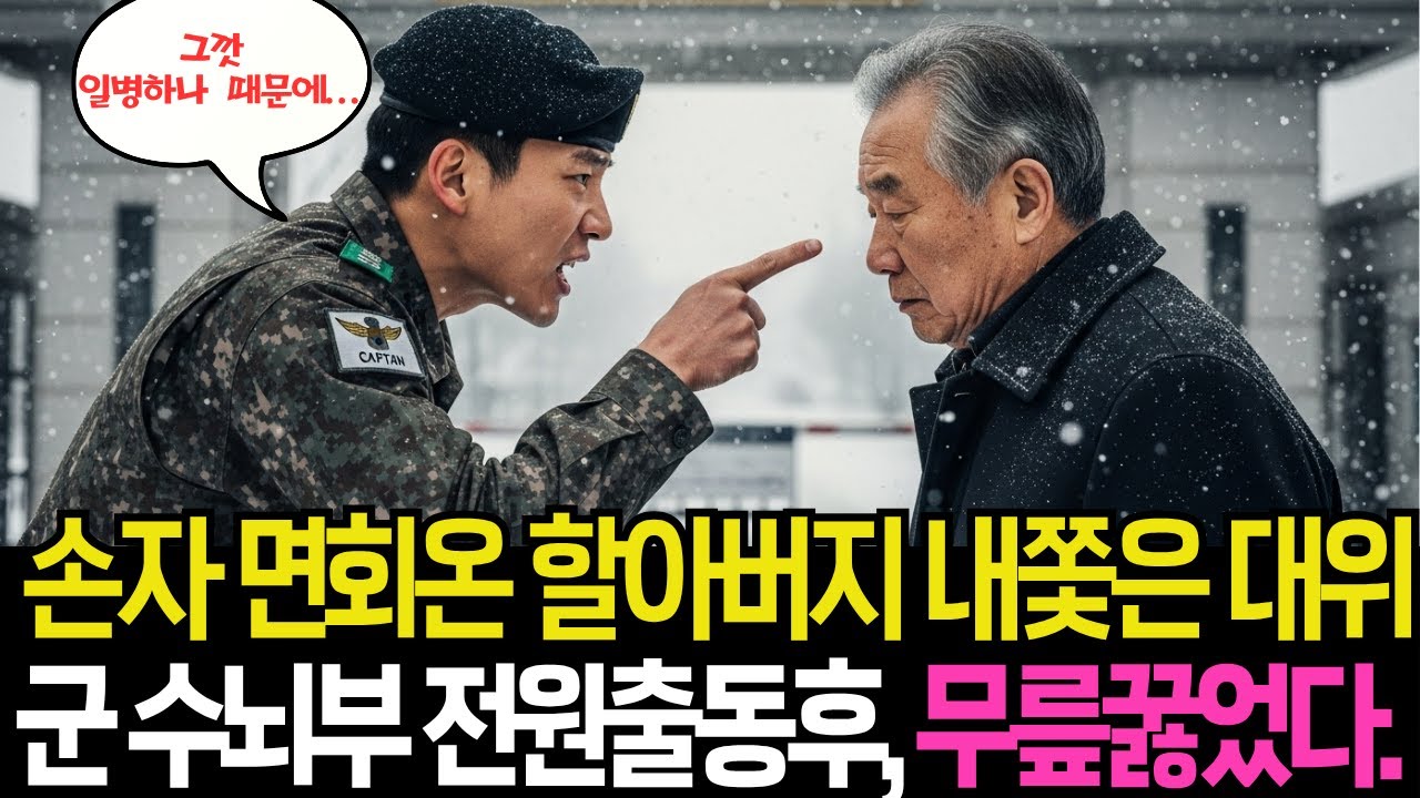 군인 손자 면회 거절 당한 할아버지, 하지만 10분후 충격적인 일이...[군인정신 /감동실화 ./오디오북]
