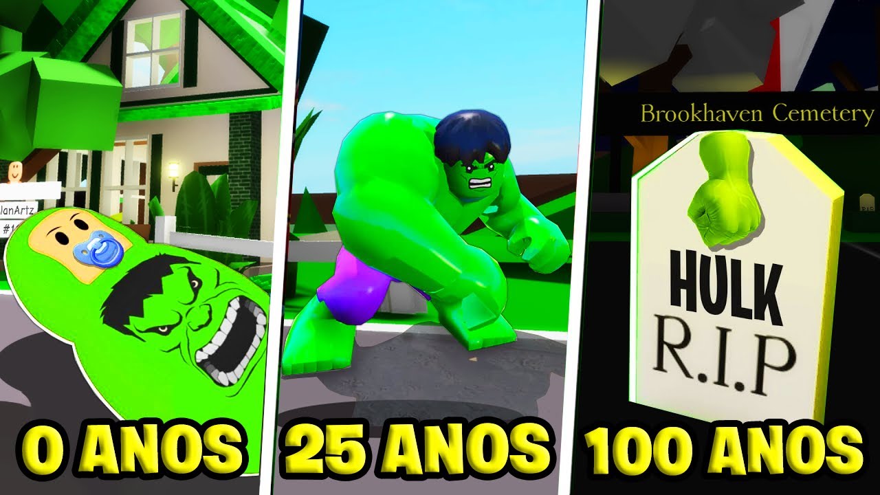 NASCIMENTO Á MORTE DO HULK Brookhaven Historinhas no Roblox