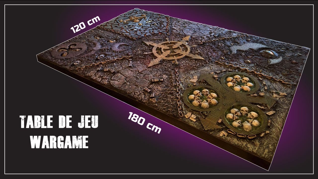 Fabriquer une table de jeu Wargame de 120 par 180 cm