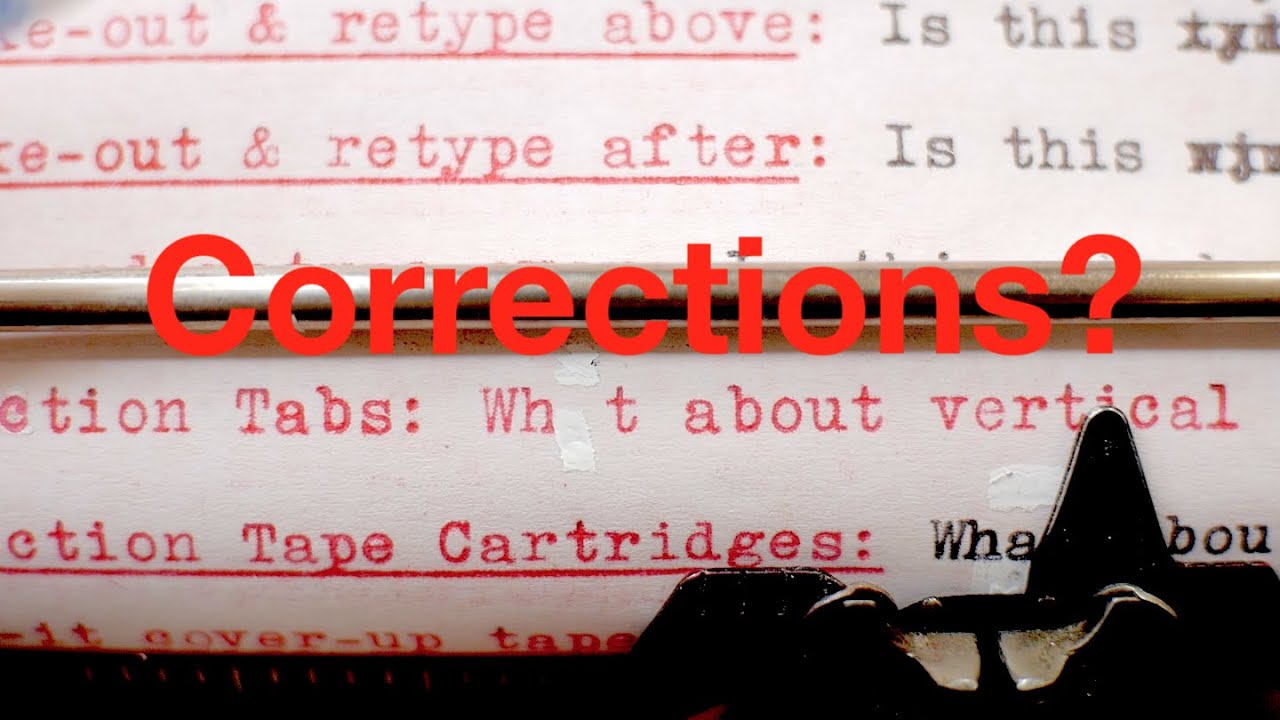 What About Correcting Typos?