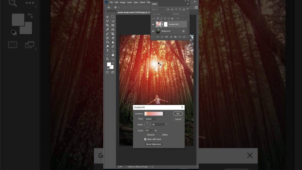 How to Add Sun Flare in Photoshop &ndash; Create Amazing Light Flares &ndash; Sun Glow Effect #shorts