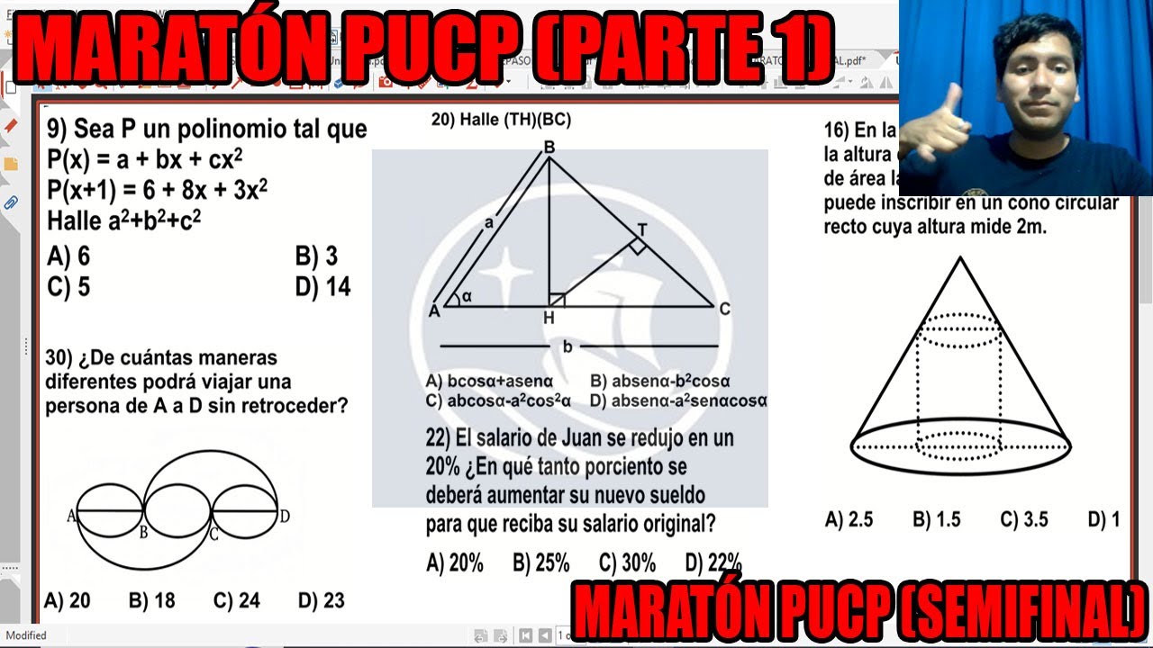 MARATON PUCP SEMIFINAL PARTE (1/2) TODOS LOS CURSOS