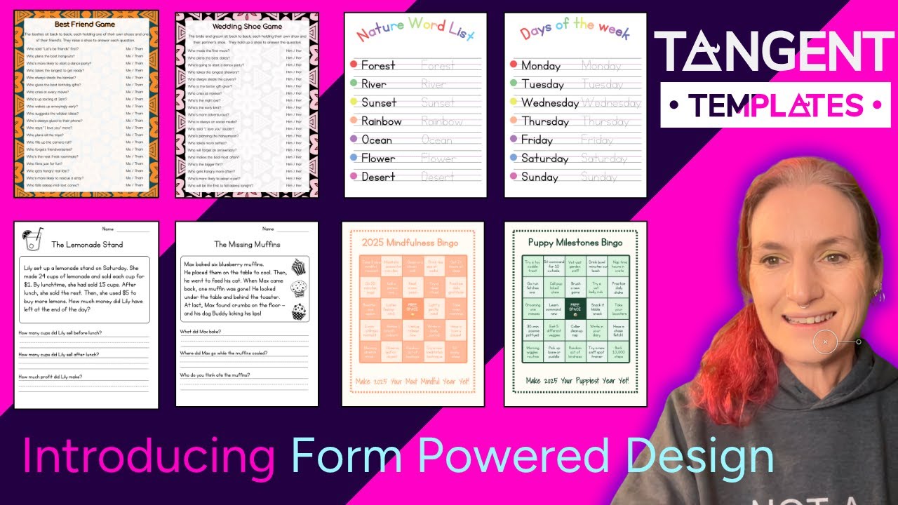 Tangent Templates UPDATE!  Instantly reniche a template or worksheet with AI!  FORM POWERED DESIGN