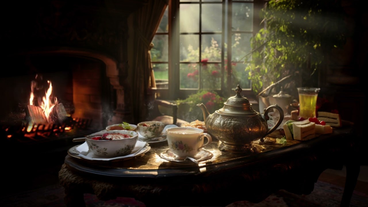 Serene English Manor Ambience, ASMR, Gentle Piano music