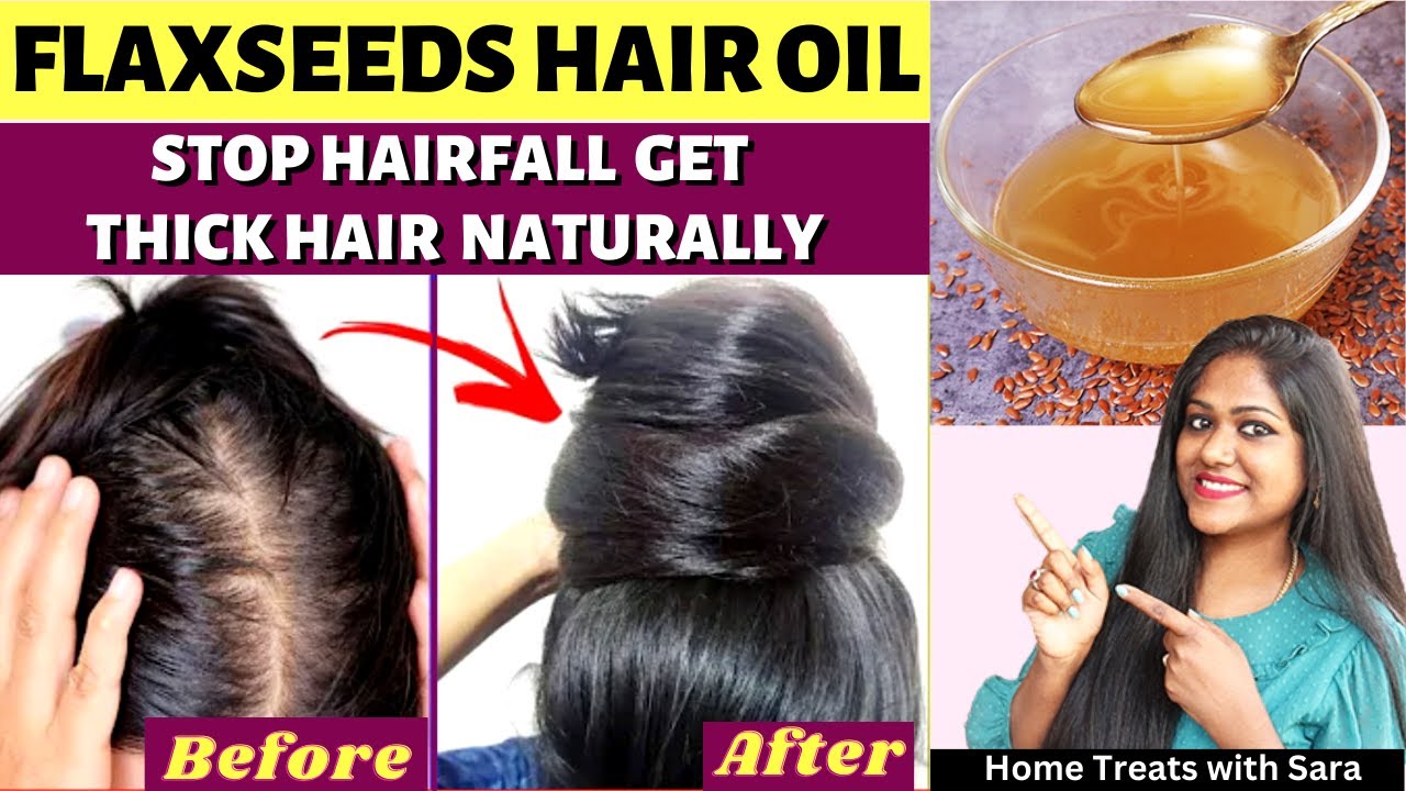 MAKE FLAXSEED HAIR OIL for Faster Hair Growth & Stop Hairfall | Get Thin to Thick hair