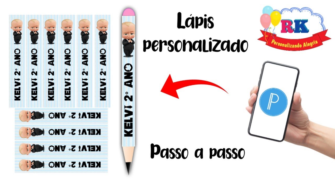Como fazer lápis personalizado pelo celular | pixel lab