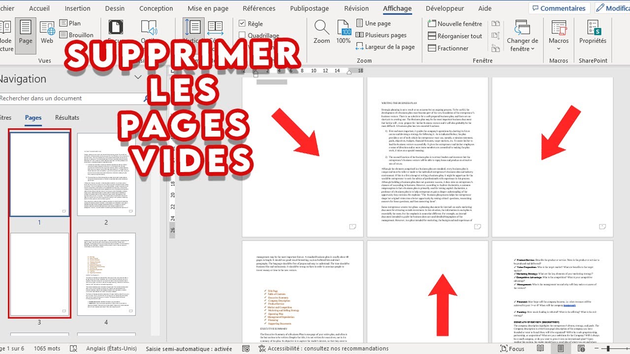 Supprimer plusieurs pages en un seul clic / Effacer les pages vides dans word