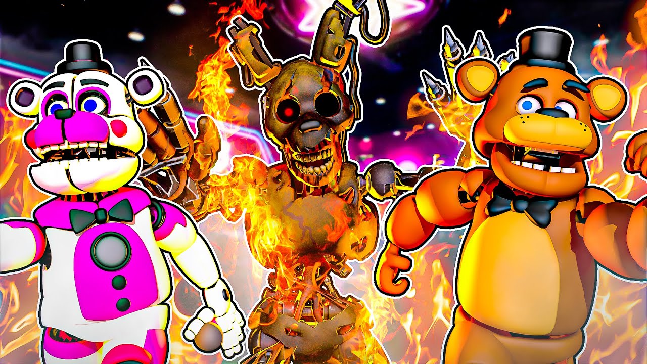 FREDDY AND FUNTIME FREDDY vs BURNTRAP in Security Breach Finale