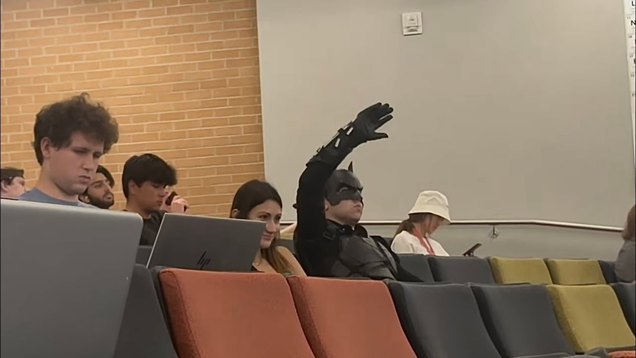 Batman lecture prank