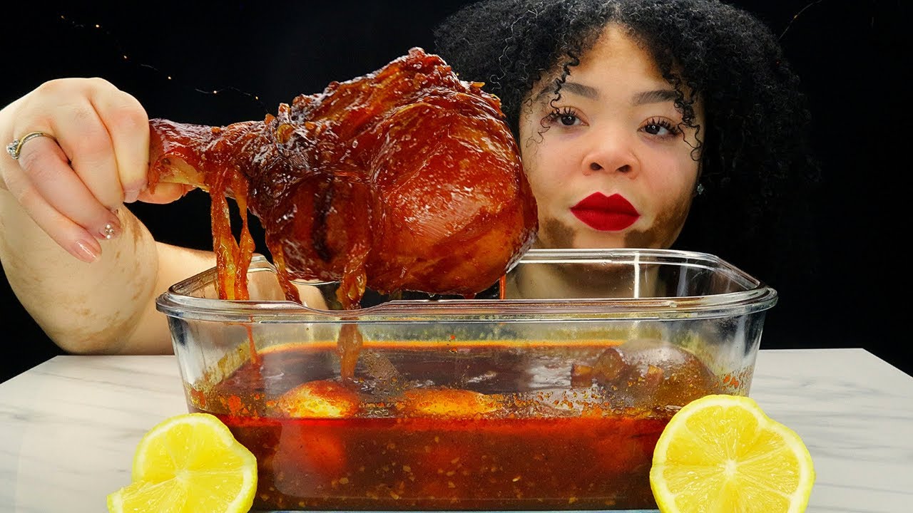 Craving Satisfaction? ASMR Savage Eating of Turkey Leg and Eggs Delivers | Mmm ASMR
