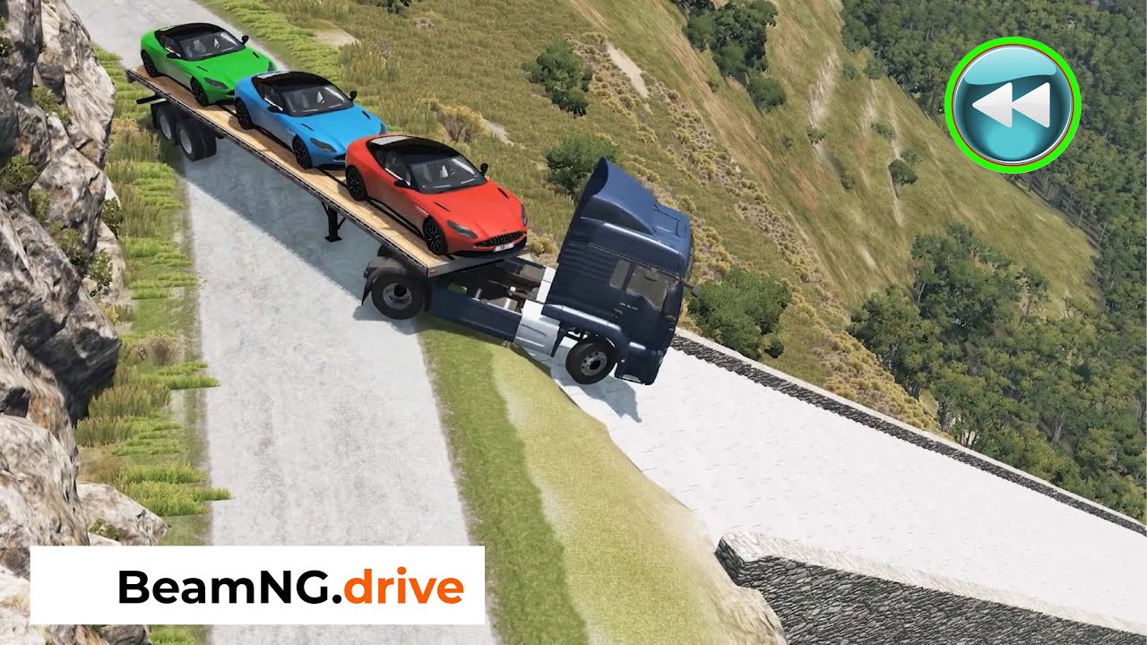 Reverse Cars vs Stairs Crashes#23_BeamNG.drive