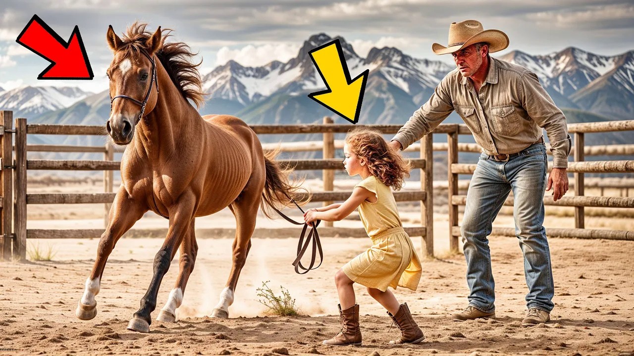 Rancher Wettet, Dass Niemand Seinen Ungezähmten Mustang Zähmen Kann – Bis Ein Mädchen Auf Ihn Zu