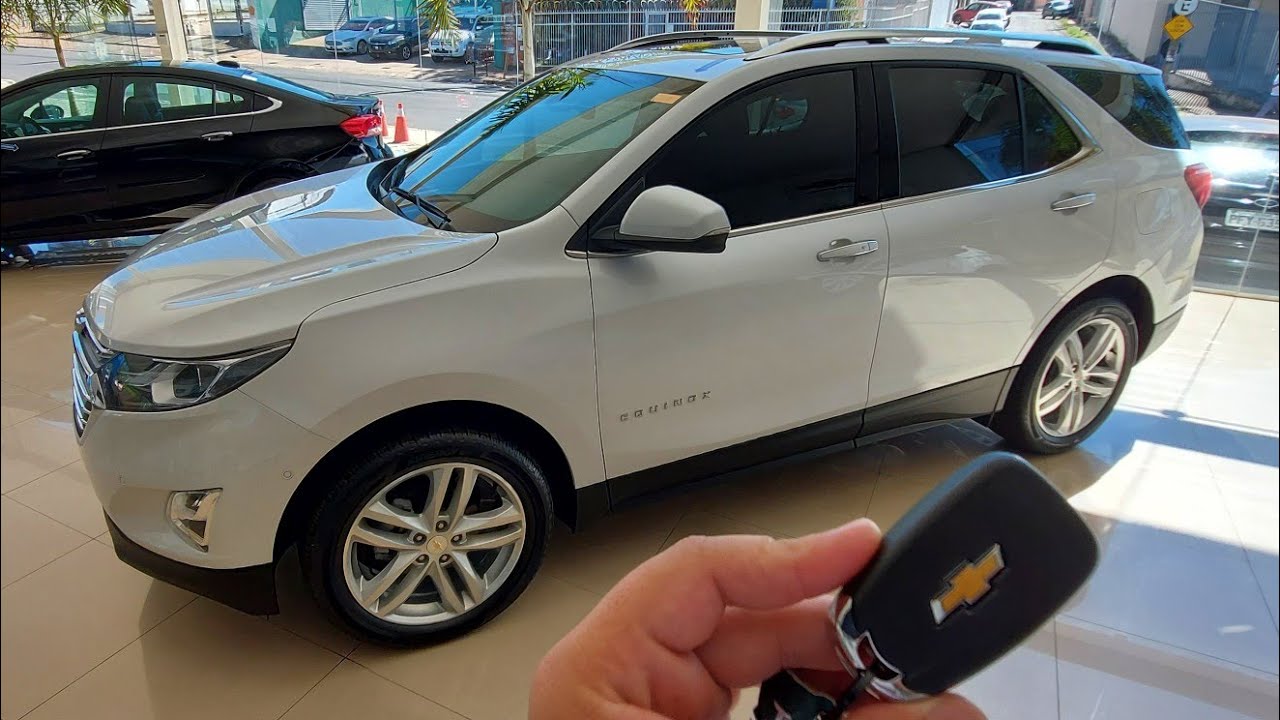 detalhes reais da nova Chevrolet Equinox premier awd importada do México 1.5 t 172cv branco abalone
