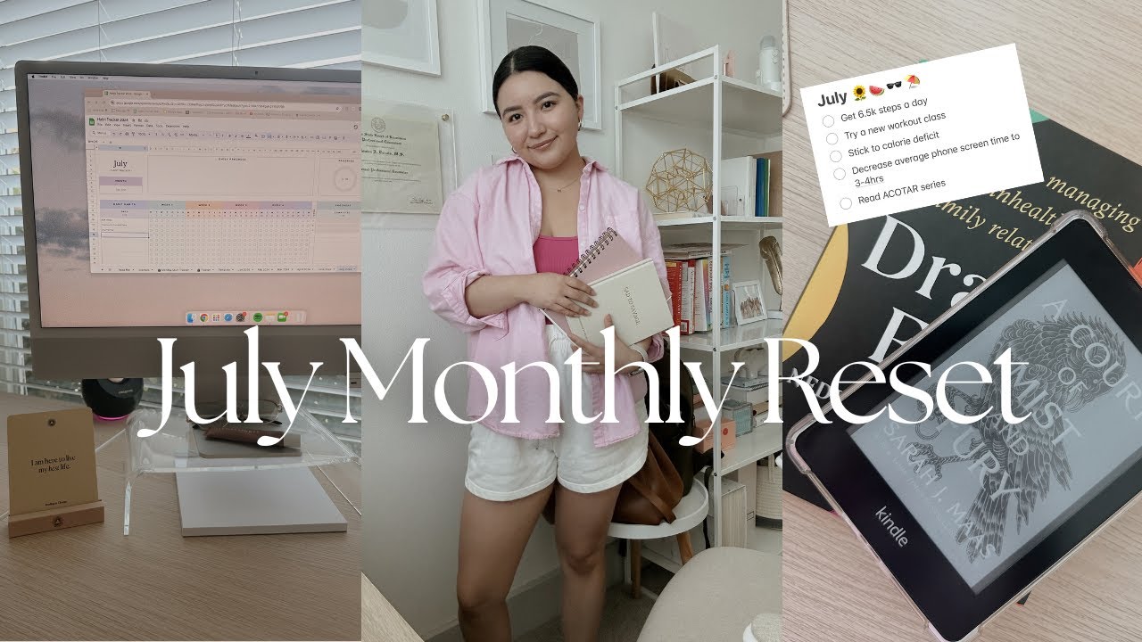 July Monthly Reset Routine | getting out of a funk ,new planner, new journal