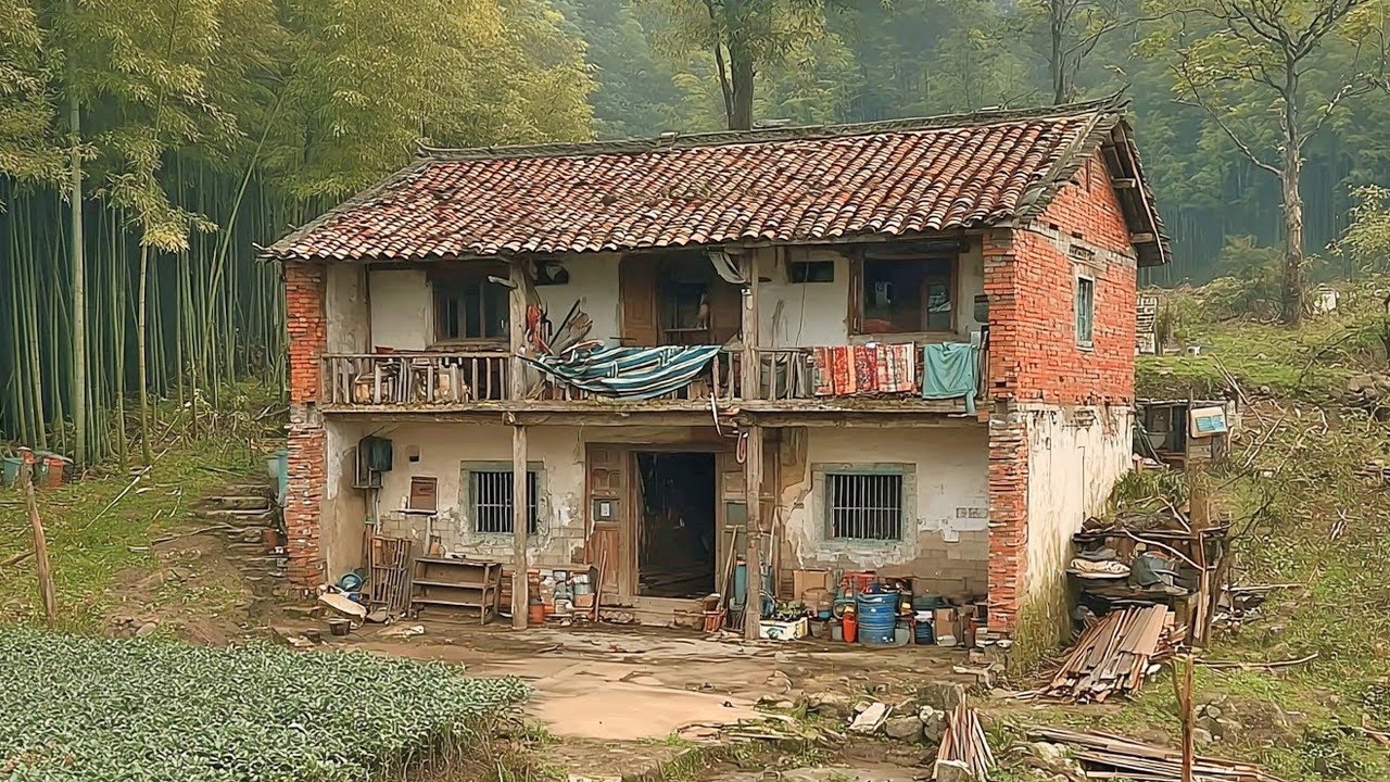 A middle-aged man bought an abandoned house in the forest and successfully repaired it