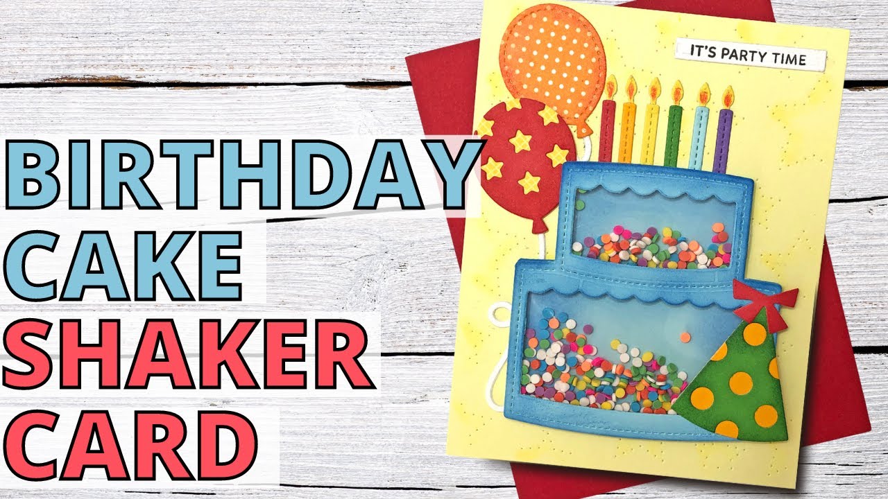 Birthday Cake SHAKER CARD | Pretty Pink Posh