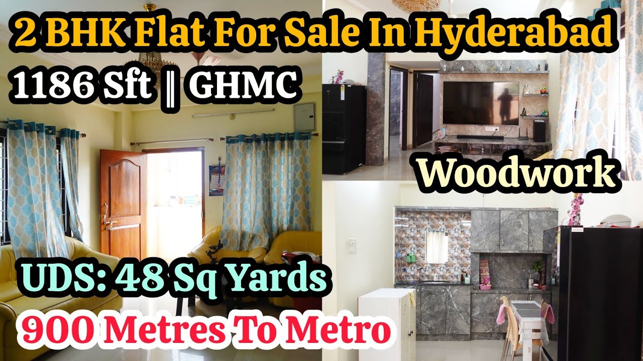2 BHK Flat For Sale 🏩 | UDS: 48 Sq Yards | 900 Mts To Metro | 1186 Sft | GHMC | Code: PAR- 961 ✨️ 