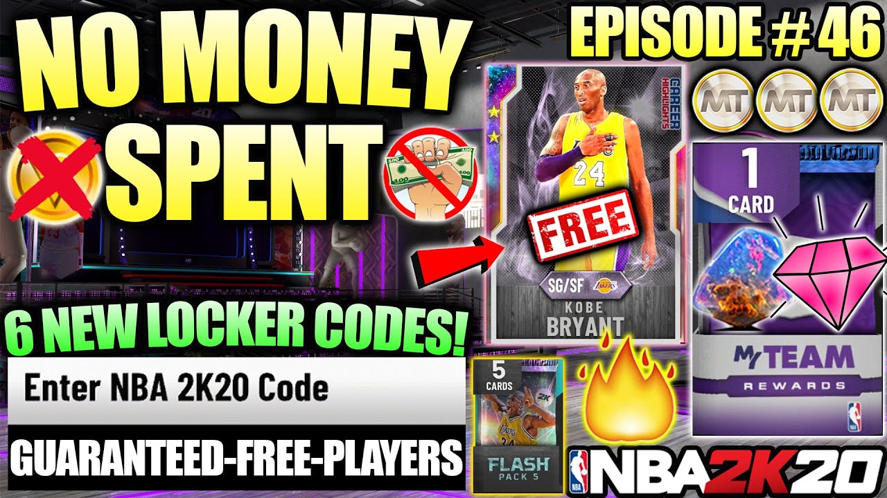 NBA 2K20 NO MONEY SPENT #46 - 6 NEW LOCKER CODES + 2 FREE EVO GALAXY OPALS + FREE PACKS IN MYTEAM