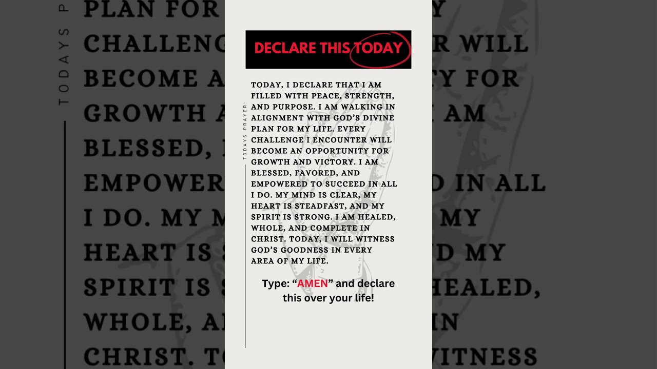 Declare This Today #shorts #short #prayer #decree #god #jesuschrist #motivation #encouragement