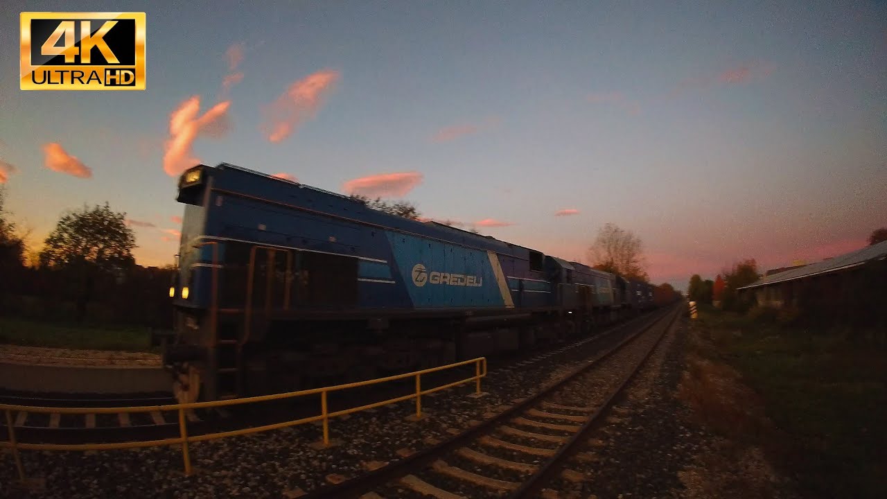 GM EMD 2062,2044, 664 working hard around Čakovec - Varaždin - Zabok line /part4/, Croatia 2025, 4k