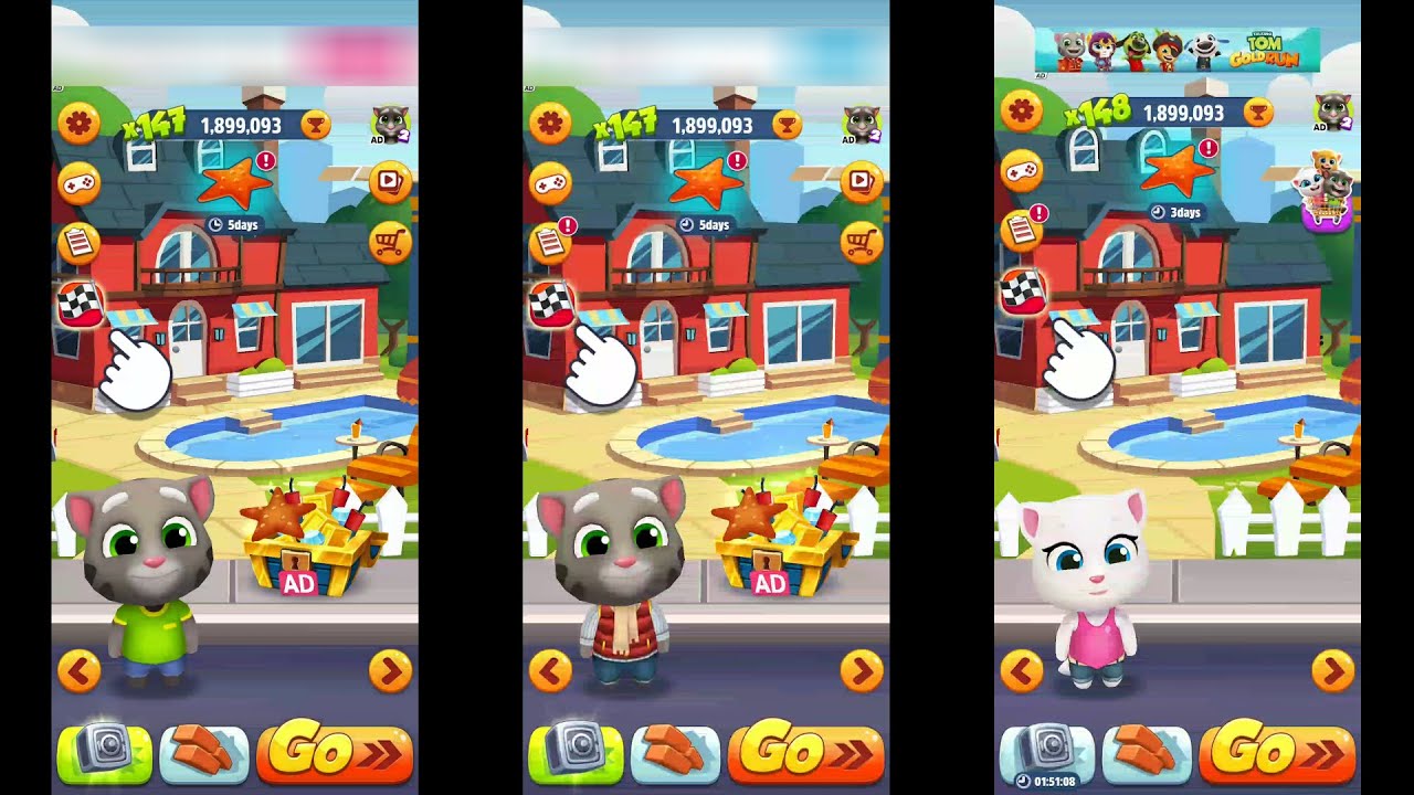 My Talking Tom Gold Run, Race 1
