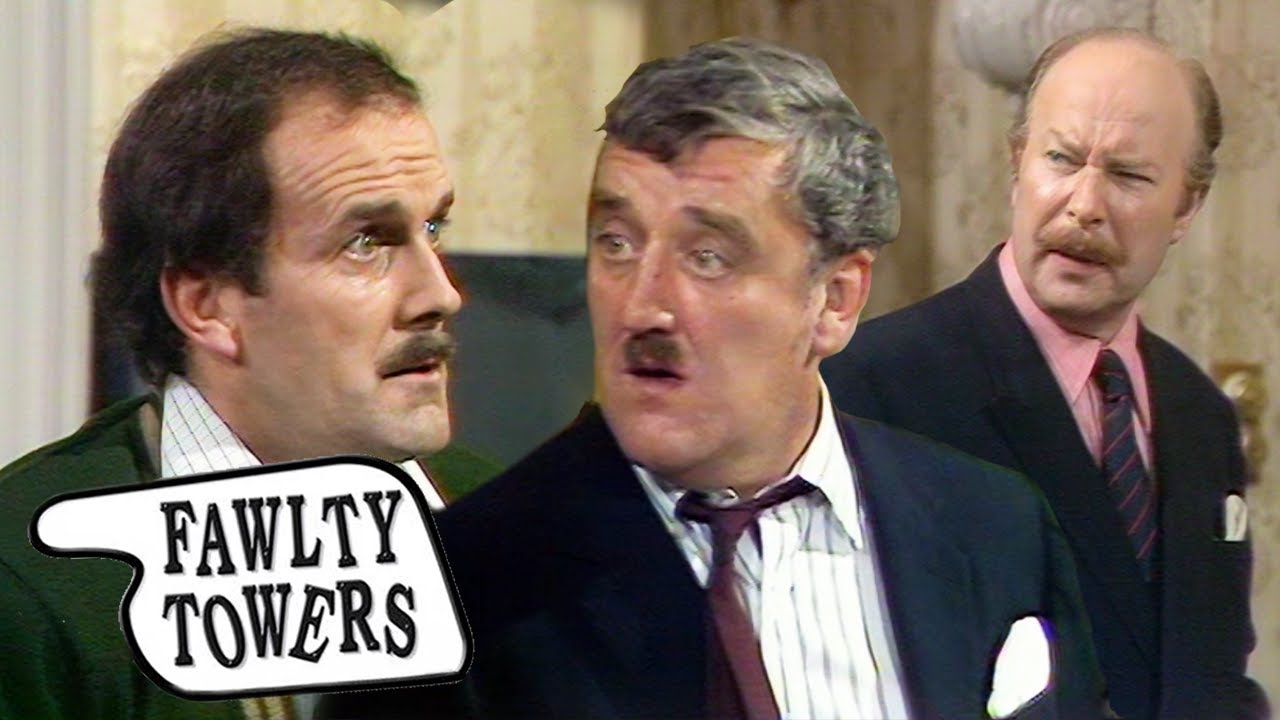 Fight in the Lobby (HD & Extended) | Fawlty Towers | BBC Comedy Greats