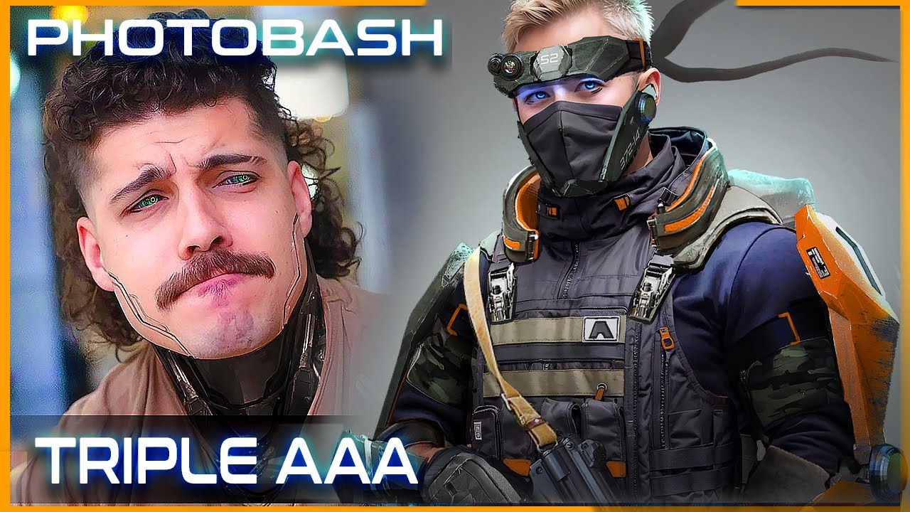 TUTORIAL DE PHOTOBASH - Como criar Skins para Jogos Triple AAA