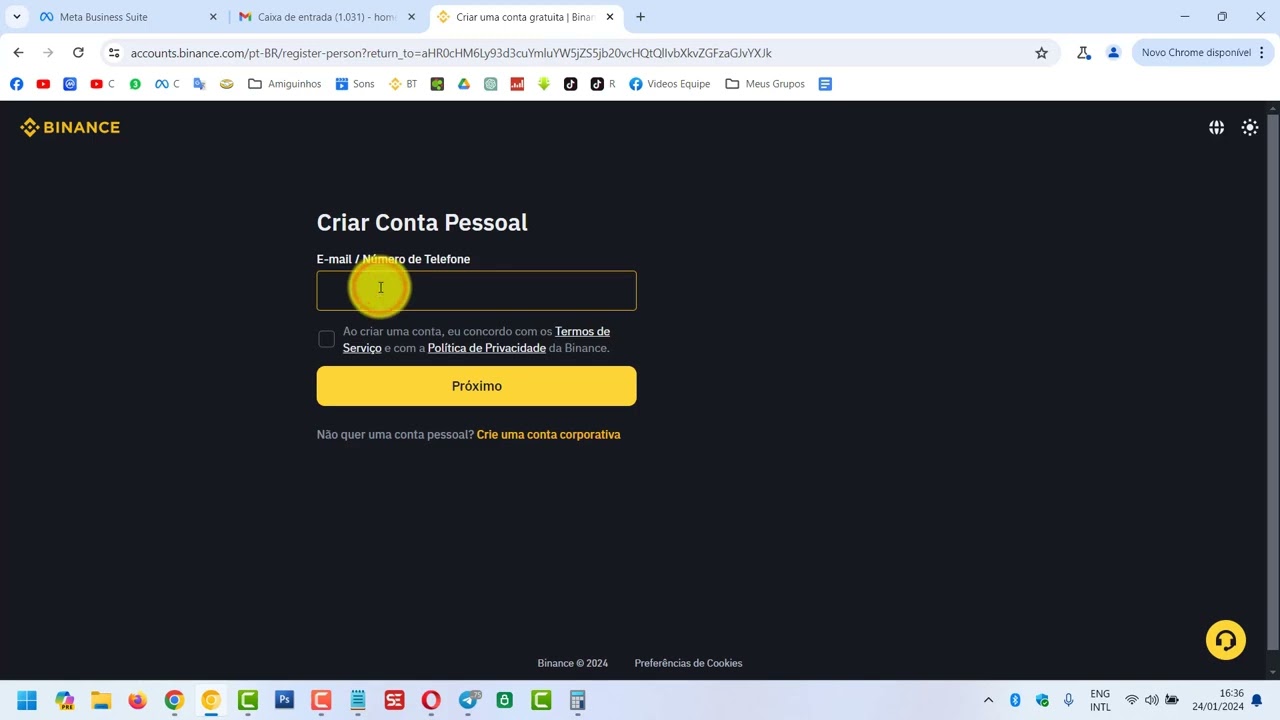 M&oacute;dulo 1   Aula 1   Cria&ccedil;&atilde;o de conta Binance   Curso Criptomoedas 2024 por  Rodrigo Tavares