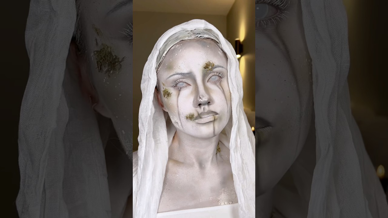 statue makeup 🏛️🦇🪦 #halloween #halloweenmakeup #halloweencostume #makeup